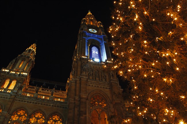 Lowres 00000029666 City Hall In Vienna At Christmas Time Oesterreich Werbung Bartl